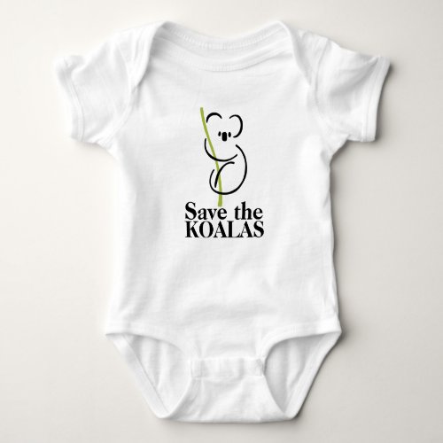 Save the Koalas Baby Sleeper Baby Bodysuit