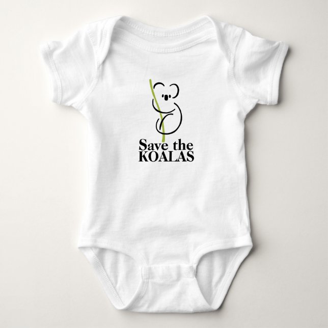 Save the Koalas Baby Sleeper Baby Bodysuit (Front)