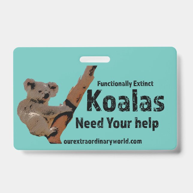 Save the Koalas Badge (Front)