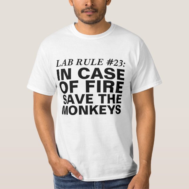 Save the Lab Monkeys T-shirt (Front)