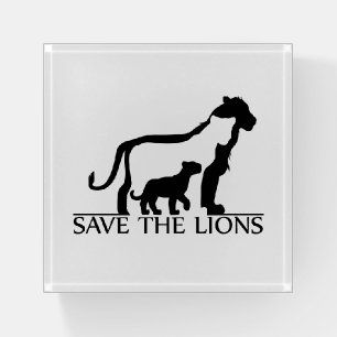 Save the Lions Paperweight
