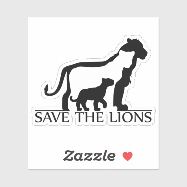 Save the Lions Sticker (Sheet)