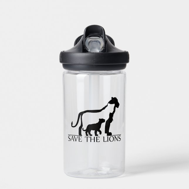 Save the Lions  Water Bottle (Front)