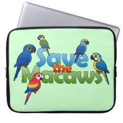 Save the Macaws Neoprene Laptop Sleeve 15