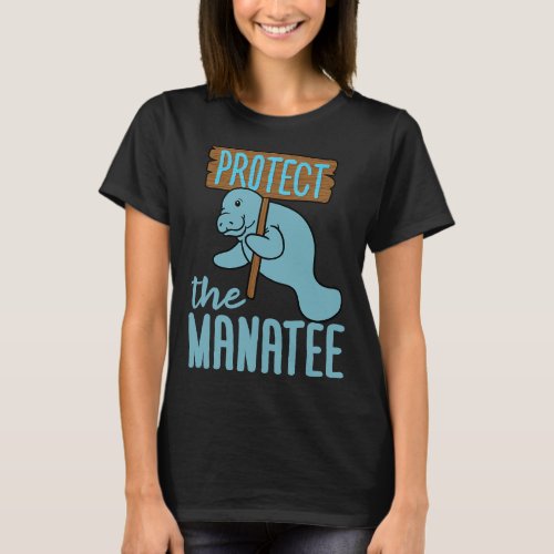 Save the Manatee Chubby Mermaid Sea Cow T_Shirt