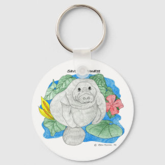 Save The Manatee Keychain