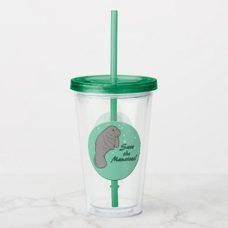 Save the Manatees! Acrylic Tumbler