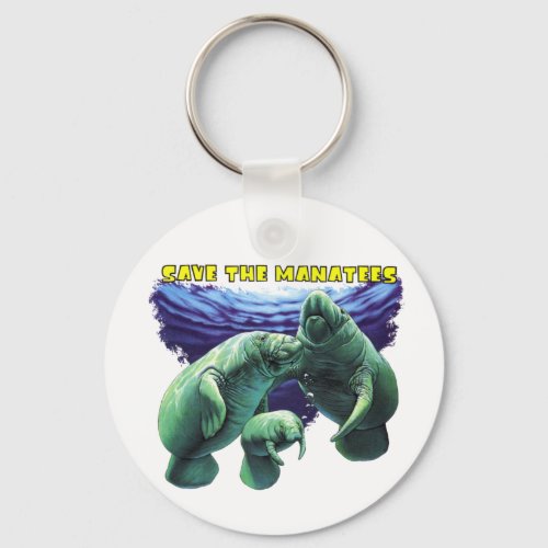 Save the Manatees Keychain