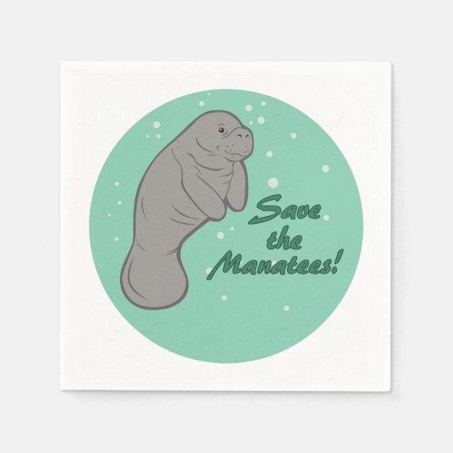 Save the Manatees! Napkins (Front)