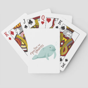 Save The Manatees Poker Cards
