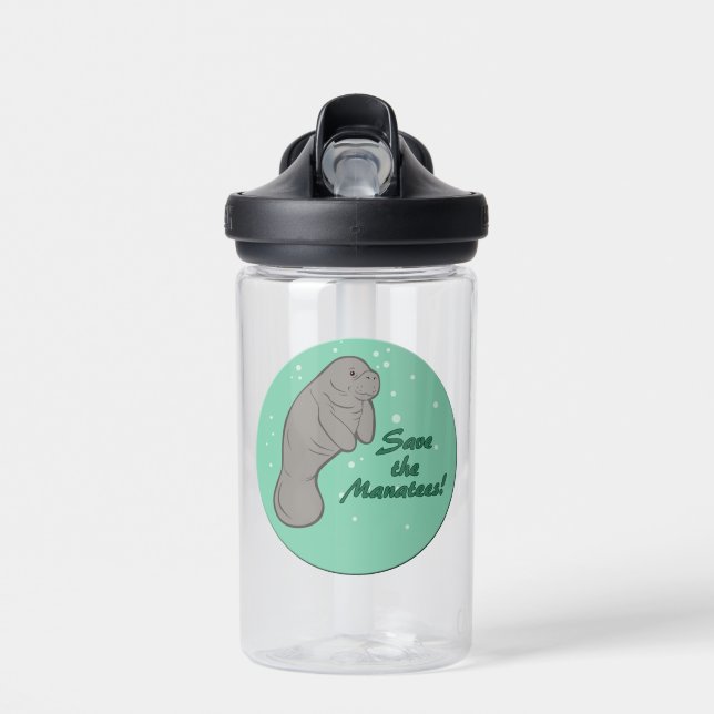 Save the Manatees! Water Bottle (Front)
