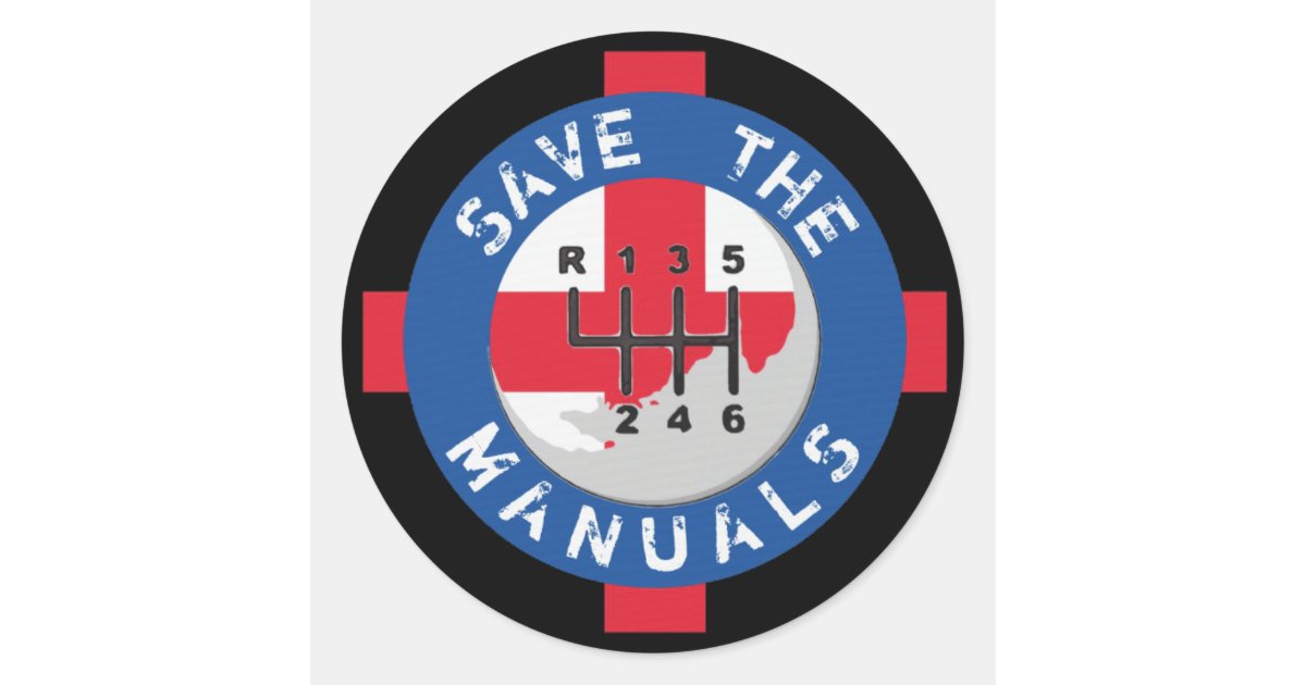 save the manuals classic round sticker zazzle com zazzle