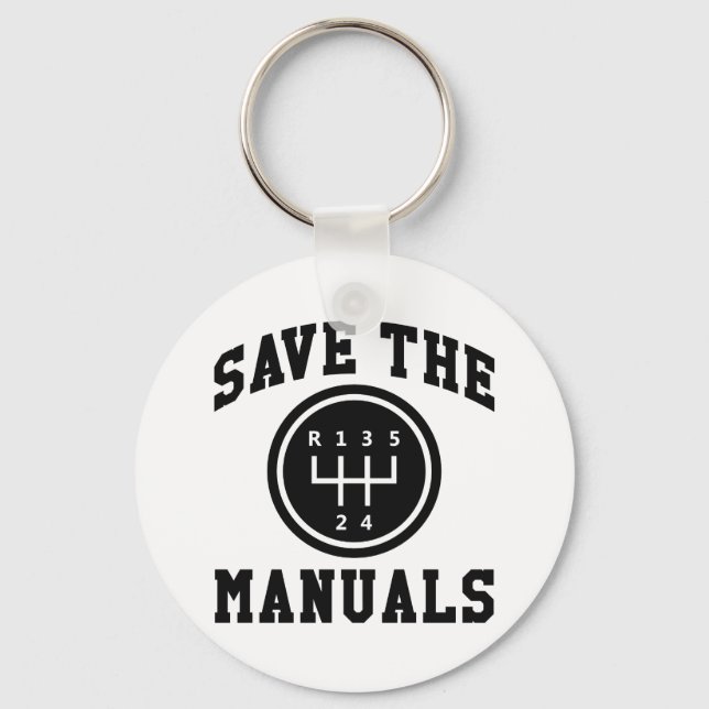 Save The Manuals Keychain (Front)