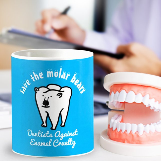 Save the Molar Bears Punny Dentist Coffee Mug (Creator Uploaded)