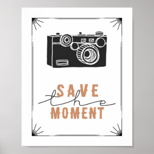 Save The Moment Vintage Camera Print