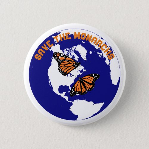 Save The Monarch Butterfly button