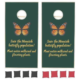 Save the Monarch butterfly Cornhole Set