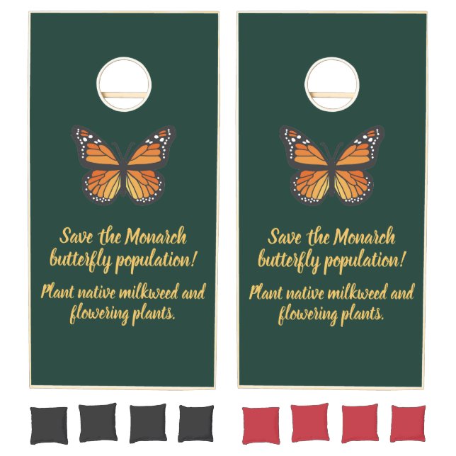 Save the Monarch butterfly Cornhole Set (Set)