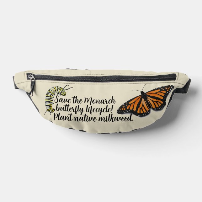 Save the Monarch butterfly lifecycle Fanny Pack (Lay Down)