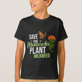 Save the Monarch Butterfly Milkweed T-Shirt