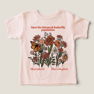 Save The Monarch Butterfly Population Toddler T-shirt