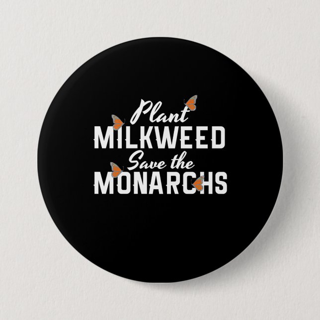 Save The Monarchs Butterfly Button (Front)