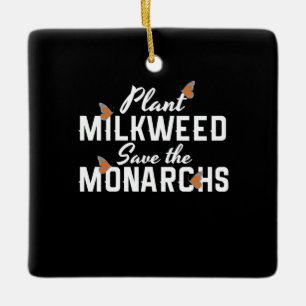 Save The Monarchs Butterfly Ceramic Ornament