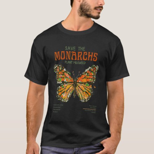 Save The Monarchs Plant More Milkweed Flower Butte T-Shirt