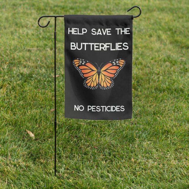 Save the Monarchs yard flag (In SItu)