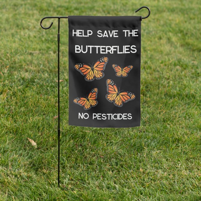 Save the Monarchs yard flag (In SItu)