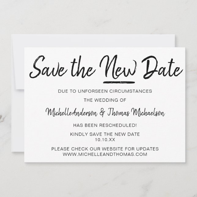 Save the New Date Save The Date (Front)