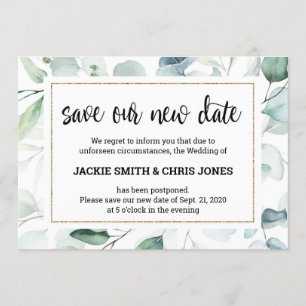 Save the New Date Wedding Announcement
