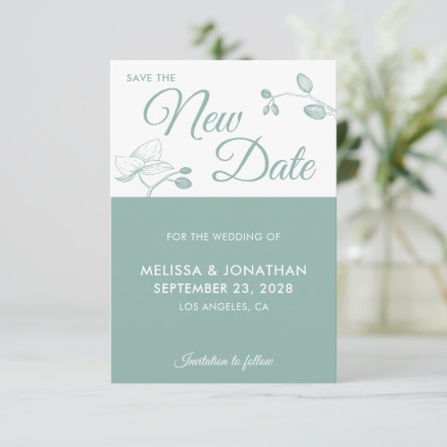 Save The New Date wedding postponement floral