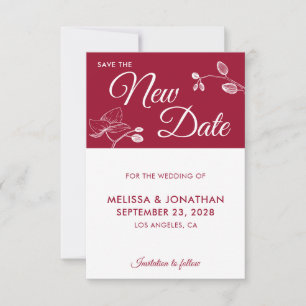 Save The New Date wedding postponement floral