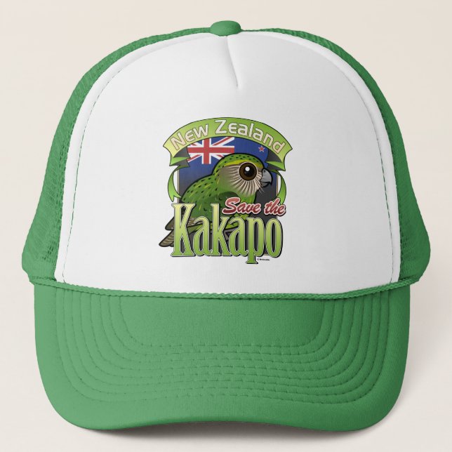 Save the New Zealand Kakapo Trucker Hat (Front)