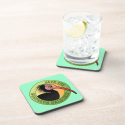 Save the Northern Bald Ibis Beverage Coaster