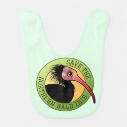 Save the Northern Bald Ibis Baby Bib