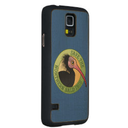 Save the Northern Bald Ibis Carved ® Samsung Galaxy S5 Slim Wood Case