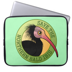 Save the Northern Bald Ibis Neoprene Laptop Sleeve 15