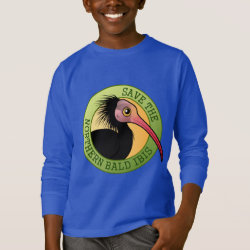 Save the Northern Bald Ibis Kids' Basic Long Sleeve T-Shirt