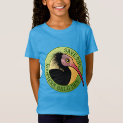Save the Northern Bald Ibis Girls' Fine Jersey T-Shirt
