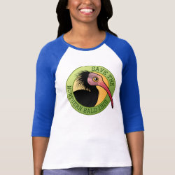Save the Northern Bald Ibis Ladies Raglan Fitted T-Shirt