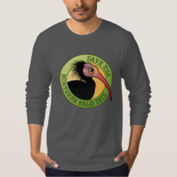 Save the Northern Bald Ibis Men's American Apparel Fine Jersey Long Sleeve T-Shirt