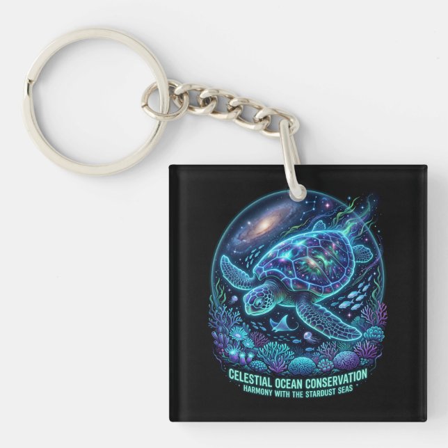 Save The Ocean Keychain (Front)