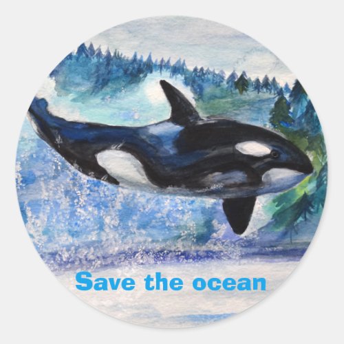 Save the Ocean Orca Wildlife Sticker