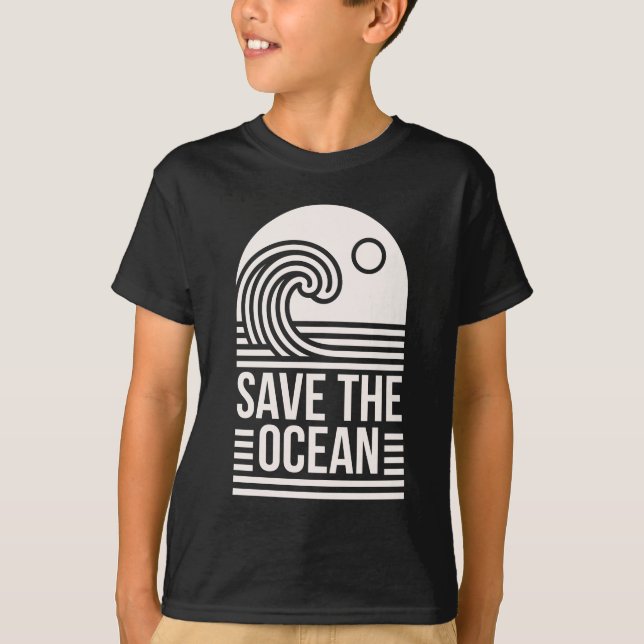 Save the ocean protection conservation volunteer T-Shirt (Front)