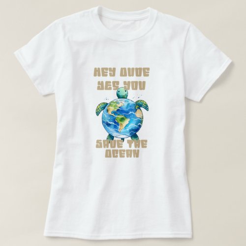 Save the Ocean Turtle T_Shirt