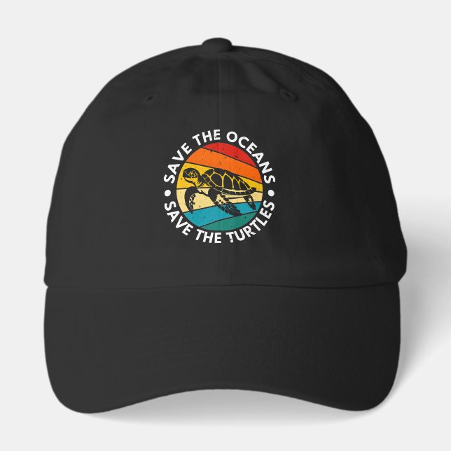 Save The Oceans Save The Turtles Hat (Front)
