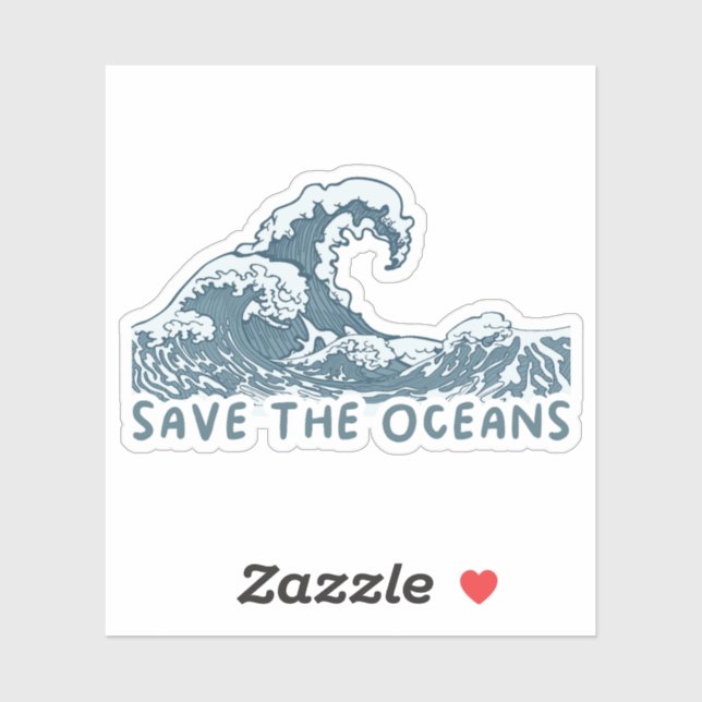 Save The Oceans  Sticker (Sheet)