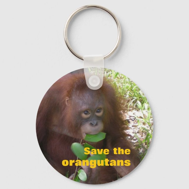 Save the Orangutans Keychain (Front)